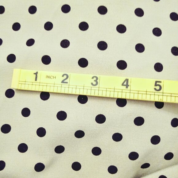 1 yard of beige and black polka dot fabric - Picture 1 of 8